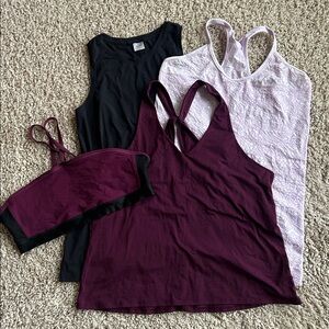 Athleta Lot- 3 tanks and 1 bra